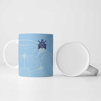 Custom Yorkshire Viking Spirit Ceramic Mug White Rose of York Blue Version - Wonder Print Shop