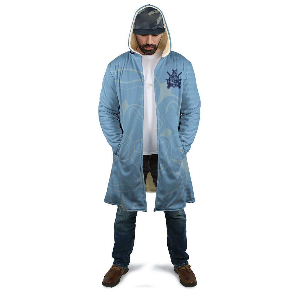 Custom Yorkshire Viking Spirit Cloak White Rose of York Blue Version - Wonder Print Shop