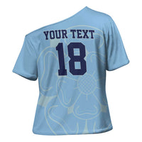 Custom Yorkshire Viking Spirit Cross Shoulder Shirt White Rose of York Blue Version - Wonder Print Shop