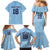 Custom Yorkshire Viking Spirit Family Matching Mermaid Dress and Hawaiian Shirt White Rose of York Blue Version - Wonder Print Shop