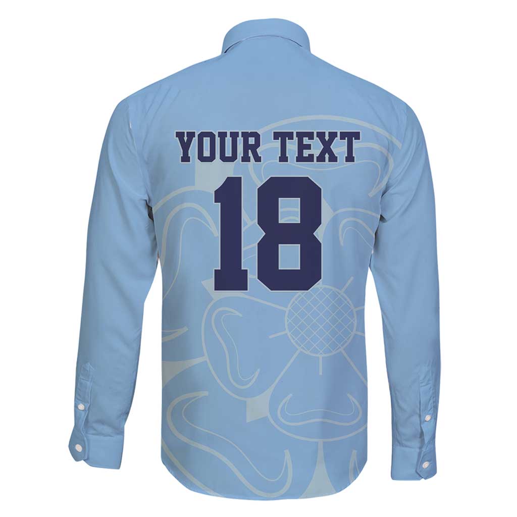 Custom Yorkshire Viking Spirit Family Matching Puletasi and Hawaiian Shirt White Rose of York Blue Version - Wonder Print Shop