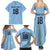 Custom Yorkshire Viking Spirit Family Matching Summer Maxi Dress and Hawaiian Shirt White Rose of York Blue Version - Wonder Print Shop