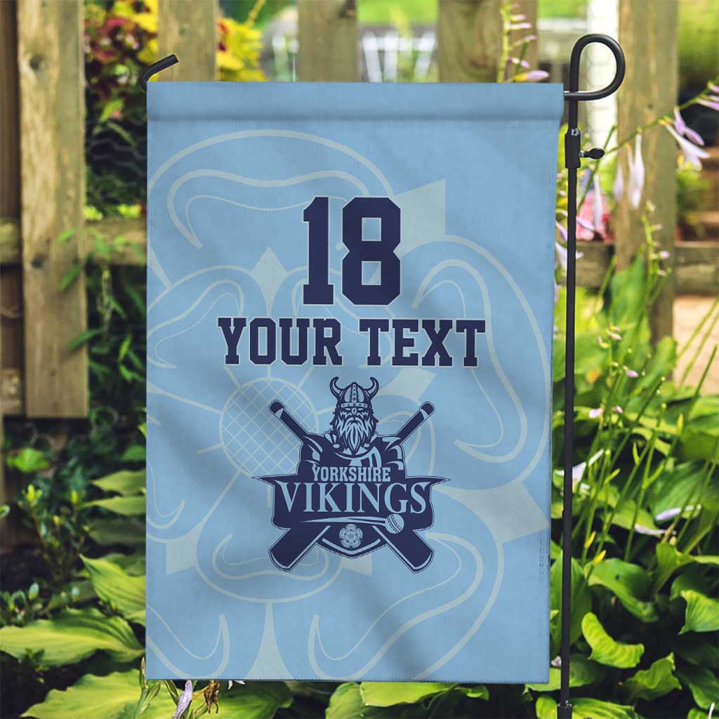 Custom Yorkshire Viking Spirit Garden Flag White Rose of York Blue Version - Wonder Print Shop