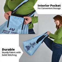 Custom Yorkshire Viking Spirit Grocery Bag White Rose of York Blue Version - Wonder Print Shop