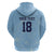 Custom Yorkshire Viking Spirit Hoodie White Rose of York Blue Version - Wonder Print Shop