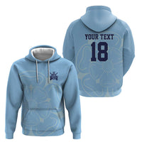 Custom Yorkshire Viking Spirit Hoodie White Rose of York Blue Version - Wonder Print Shop