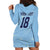 Custom Yorkshire Viking Spirit Hoodie Dress White Rose of York Blue Version - Wonder Print Shop