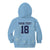 Custom Yorkshire Viking Spirit Kid Hoodie White Rose of York Blue Version - Wonder Print Shop