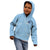 Custom Yorkshire Viking Spirit Kid Hoodie White Rose of York Blue Version - Wonder Print Shop