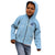 Custom Yorkshire Viking Spirit Kid Hoodie White Rose of York Blue Version - Wonder Print Shop