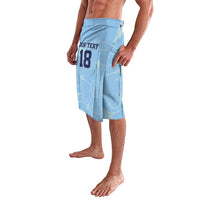 Custom Yorkshire Viking Spirit Lavalava White Rose of York Blue Version - Wonder Print Shop