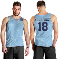 Custom Yorkshire Viking Spirit Men Tank Top White Rose of York Blue Version - Wonder Print Shop
