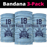 Custom Yorkshire Viking Spirit Neck Gaiter White Rose of York Blue Version - Wonder Print Shop