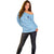 Custom Yorkshire Viking Spirit Off Shoulder Sweater White Rose of York Blue Version - Wonder Print Shop