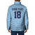 Custom Yorkshire Viking Spirit Padded Jacket White Rose of York Blue Version - Wonder Print Shop