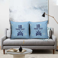 Custom Yorkshire Viking Spirit Pillow Cover White Rose of York Blue Version - Wonder Print Shop