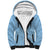 Custom Yorkshire Viking Spirit Sherpa Hoodie White Rose of York Blue Version - Wonder Print Shop