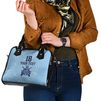 Custom Yorkshire Viking Spirit Shoulder Handbag White Rose of York Blue Version - Wonder Print Shop