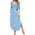 Custom Yorkshire Viking Spirit Summer Maxi Dress White Rose of York Blue Version - Wonder Print Shop