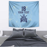 Custom Yorkshire Viking Spirit Tapestry White Rose of York Blue Version - Wonder Print Shop