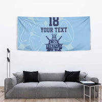 Custom Yorkshire Viking Spirit Tapestry White Rose of York Blue Version - Wonder Print Shop