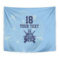 Custom Yorkshire Viking Spirit Tapestry White Rose of York Blue Version - Wonder Print Shop