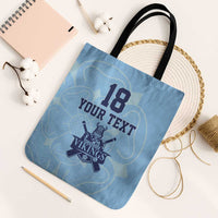 Custom Yorkshire Viking Spirit Tote Bag White Rose of York Blue Version - Wonder Print Shop