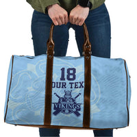 Custom Yorkshire Viking Spirit Travel Bag White Rose of York Blue Version - Wonder Print Shop