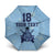 Custom Yorkshire Viking Spirit Umbrella White Rose of York Blue Version - Wonder Print Shop