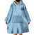 Custom Yorkshire Viking Spirit Wearable Blanket Hoodie White Rose of York Blue Version - Wonder Print Shop