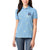 Custom Yorkshire Viking Spirit Women Polo Shirt White Rose of York Blue Version - Wonder Print Shop