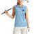 Custom Yorkshire Viking Spirit Women Sleeveless Polo Shirt White Rose of York Blue Version - Wonder Print Shop