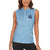 Custom Yorkshire Viking Spirit Women Sleeveless Polo Shirt White Rose of York Blue Version - Wonder Print Shop
