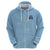Custom Yorkshire Viking Spirit Zip Hoodie White Rose of York Blue Version - Wonder Print Shop
