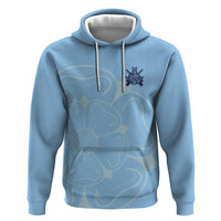 Custom Yorkshire Viking Spirit Zip Hoodie White Rose of York Blue Version - Wonder Print Shop