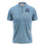 Custom Yorkshire Viking Spirit Zipper Polo Shirt White Rose of York Blue Version - Wonder Print Shop