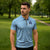 Custom Yorkshire Viking Spirit Zipper Polo Shirt White Rose of York Blue Version - Wonder Print Shop