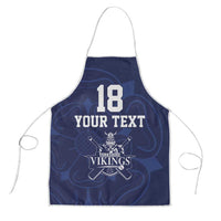 Custom Yorkshire Viking Spirit Apron White Rose of York Navy Version - Wonder Print Shop