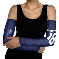 Custom Yorkshire Viking Spirit Arm Sleeves White Rose of York Navy Version - Wonder Print Shop