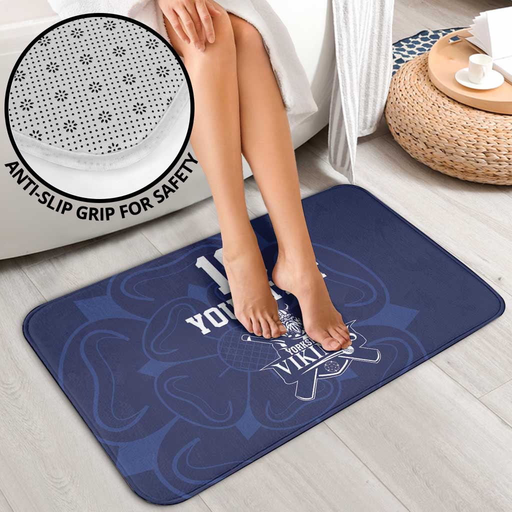 Custom Yorkshire Viking Spirit Bathroom Set White Rose of York Navy Version - Wonder Print Shop