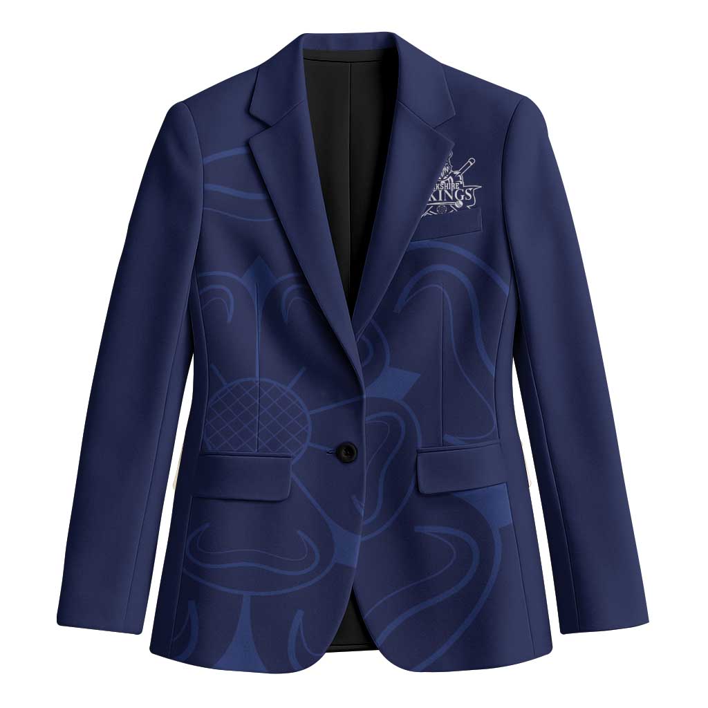 Custom Yorkshire Viking Spirit Blazer White Rose of York Navy Version - Wonder Print Shop