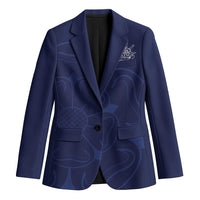 Custom Yorkshire Viking Spirit Blazer White Rose of York Navy Version - Wonder Print Shop