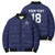Custom Yorkshire Viking Spirit Bomber Puffer Jacket White Rose of York Navy Version - Wonder Print Shop