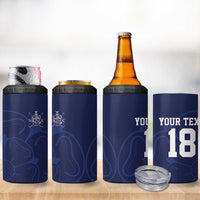 Custom Yorkshire Viking Spirit 4 in 1 Can Cooler Tumbler White Rose of York Navy Version - Wonder Print Shop