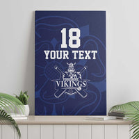 Custom Yorkshire Viking Spirit Canvas Wall Art White Rose of York Navy Version - Wonder Print Shop