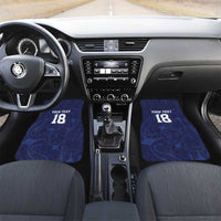 Custom Yorkshire Viking Spirit Car Mats White Rose of York Navy Version - Wonder Print Shop