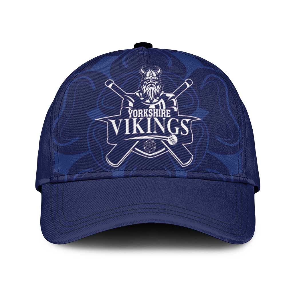 Yorkshire Vikings Cricket Classic Cap White Rose of York Navy Version - Wonder Print Shop