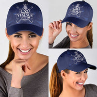 Yorkshire Vikings Cricket Classic Cap White Rose of York Navy Version - Wonder Print Shop