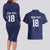 Custom Yorkshire Viking Spirit Couples Matching Long Sleeve Bodycon Dress and Hawaiian Shirt White Rose of York Navy Version - Wonder Print Shop