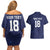 Custom Yorkshire Viking Spirit Couples Matching Off Shoulder Short Dress and Hawaiian Shirt White Rose of York Navy Version - Wonder Print Shop